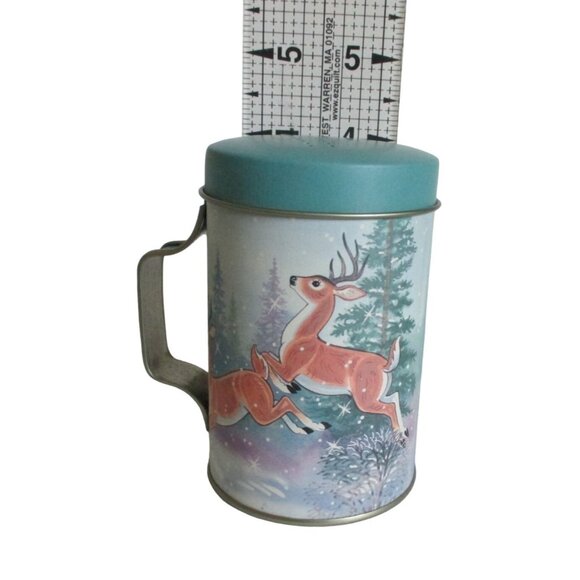 Vintage Deer Salt & Pepper Shakers - Metal Tin Set - Winter Decor Serveware - Picture 6 of 6